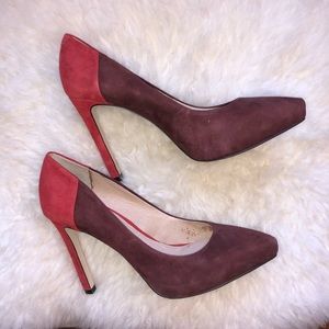 Louise et Cie two toned red pumps